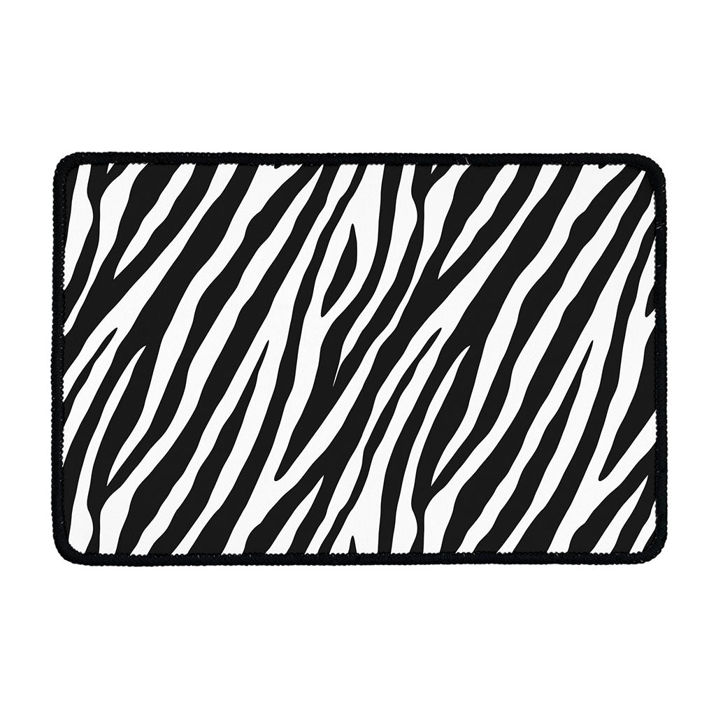 Black White Zebra Pattern Print Kitchen Mat