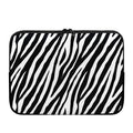 Black White Zebra Pattern Print Laptop Sleeve