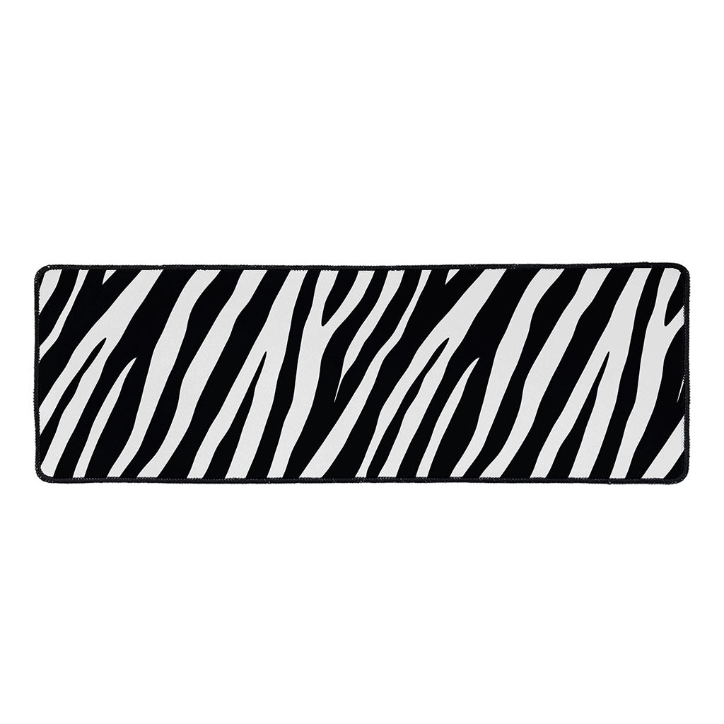 Black White Zebra Pattern Print Long Kitchen Mat