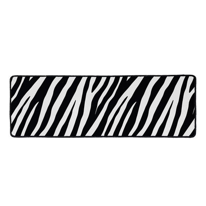 Black White Zebra Pattern Print Long Kitchen Mat