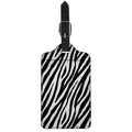 Black White Zebra Pattern Print Luggage Tag