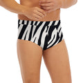 Black White Zebra Pattern Print Men's Briefs