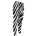 Black White Zebra Pattern Print Men's Compression Pants