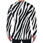 Black White Zebra Pattern Print Men's Long Sleeve T-Shirt