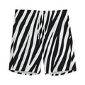 Black White Zebra Pattern Print Men's Athletic Shorts
