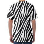 Black White Zebra Pattern Print Men's Velvet T-Shirt