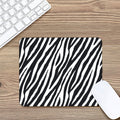 Black White Zebra Pattern Print Mouse Pad