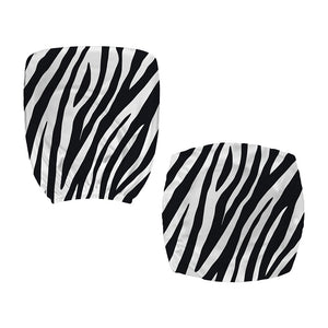 Black White Zebra Pattern Print Office Chair Cover