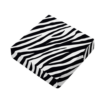 Black White Zebra Pattern Print Outdoor Seat Cushion Cover