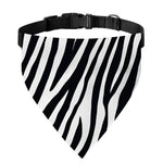Black White Zebra Pattern Print Over The Collar Dog Bandana