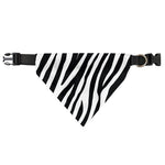 Black White Zebra Pattern Print Over The Collar Dog Bandana