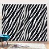 Black White Zebra Pattern Print Pencil Pleat Curtains