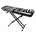 Black White Zebra Pattern Print Piano Keyboard Cover