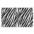Black White Zebra Pattern Print Polyester Doormat