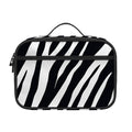 Black White Zebra Pattern Print Portable Lunch Bag