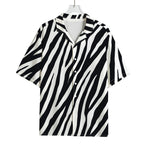 Black White Zebra Pattern Print Rayon Hawaiian Shirt