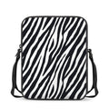 Black White Zebra Pattern Print Rectangular Crossbody Bag