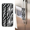 Black White Zebra Pattern Print Refrigerator Handle Covers