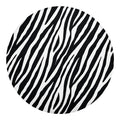 Black White Zebra Pattern Print Round Blanket