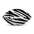Black White Zebra Pattern Print Rugby Ball
