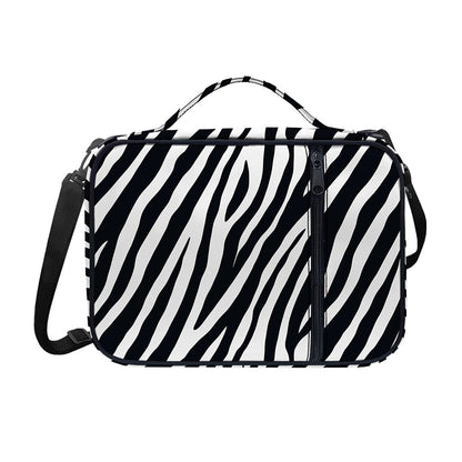 Black White Zebra Pattern Print Shoulder Strap Bible Bag