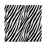 Black White Zebra Pattern Print Silk Bandana