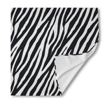 Black White Zebra Pattern Print Silk Bandana
