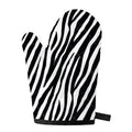 Black White Zebra Pattern Print Single Oven Mitt