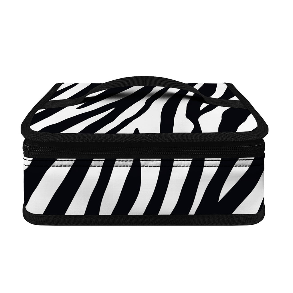 Black White Zebra Pattern Print Small Lunch Bag