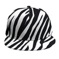 Black White Zebra Pattern Print Snapback Cap