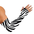 Black White Zebra Pattern Print Sun Protection Arm Sleeves