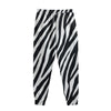 Black White Zebra Pattern Print Sweatpants