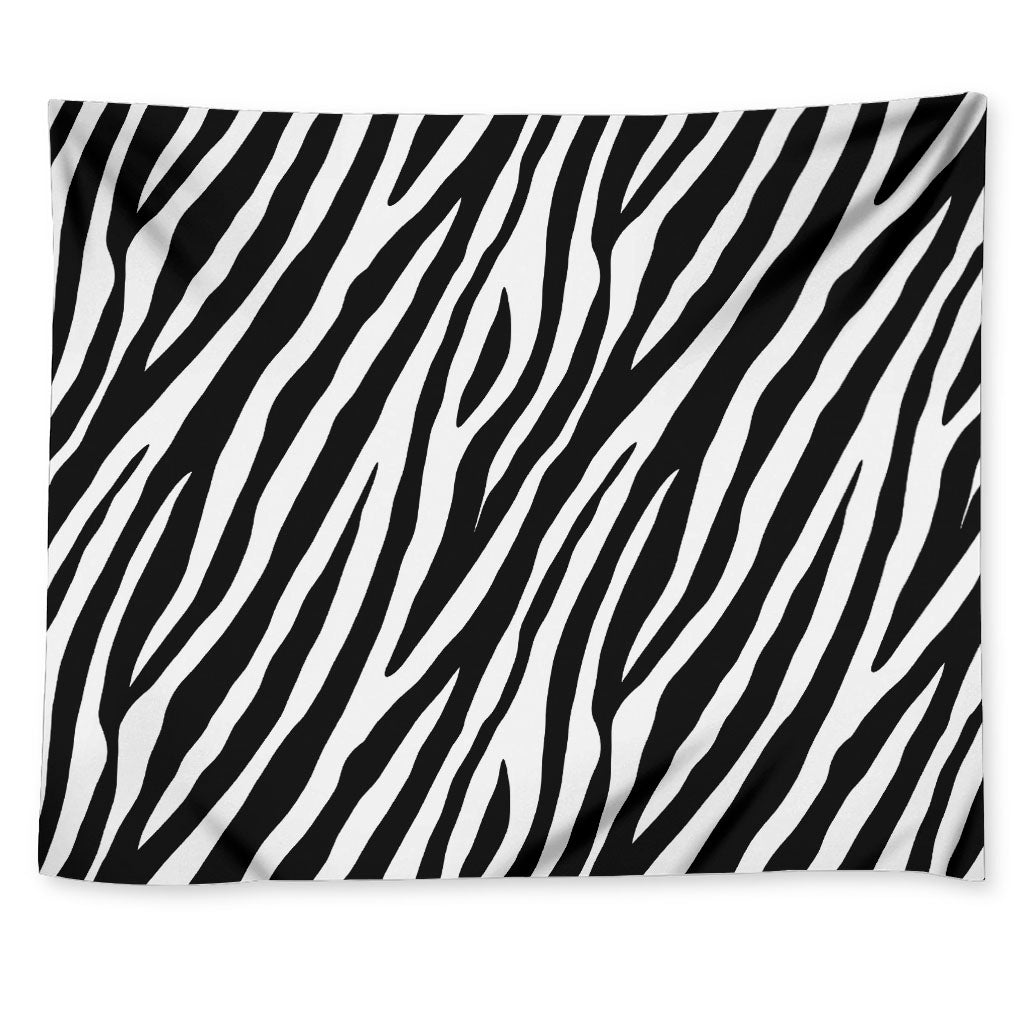 Black White Zebra Pattern Print Tapestry
