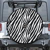 Black White Zebra Pattern Print Tire Cover With Camera Hole