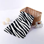 Black White Zebra Pattern Print Towel