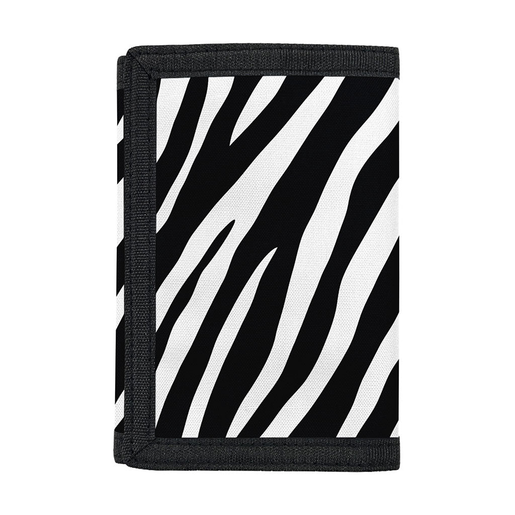 Black White Zebra Pattern Print Trifold Wallet