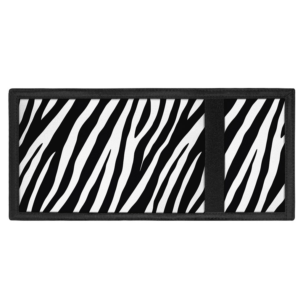 Black White Zebra Pattern Print Trifold Wallet