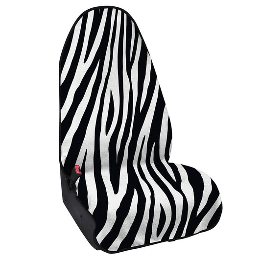 Black White Zebra Pattern Print Waterproof Car Seat Cover