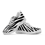 Black White Zebra Pattern Print White Running Shoes