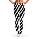 Black White Zebra Pattern Print Women's Leggings