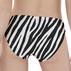 Black White Zebra Pattern Print Women's Panties