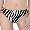 Black White Zebra Pattern Print Women's Thong