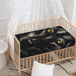 Black Wolf Portrait Print Baby Crib Sheet