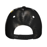 Black Wolf Portrait Print Baseball Cap