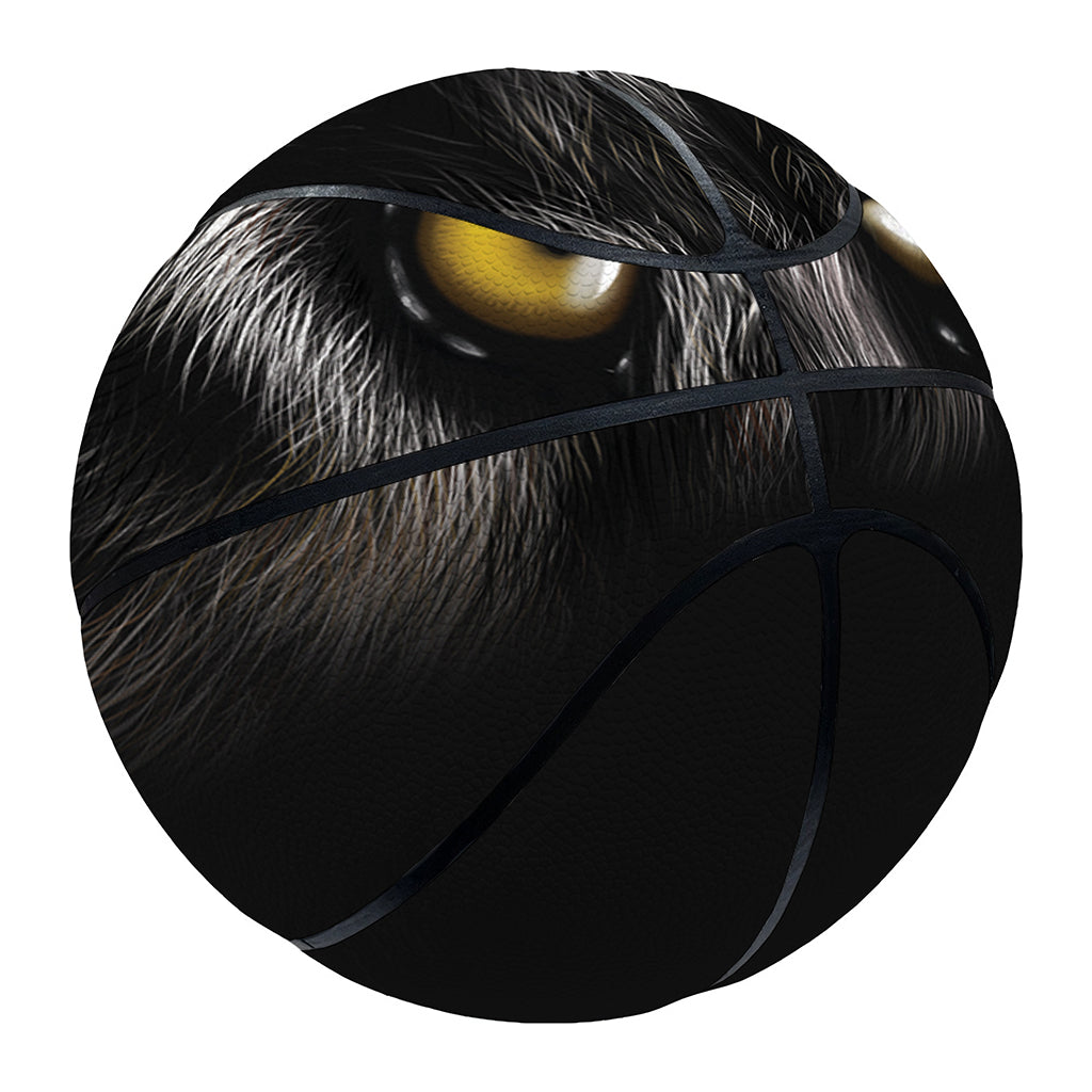 Black Wolf Portrait Print Basketball
