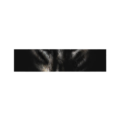 Black Wolf Portrait Print Bed Runner