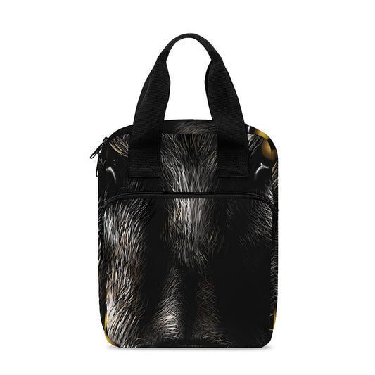 Black Wolf Portrait Print Bible Tote Bag