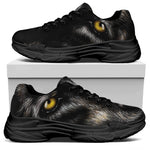 Black Wolf Portrait Print Black Chunky Shoes