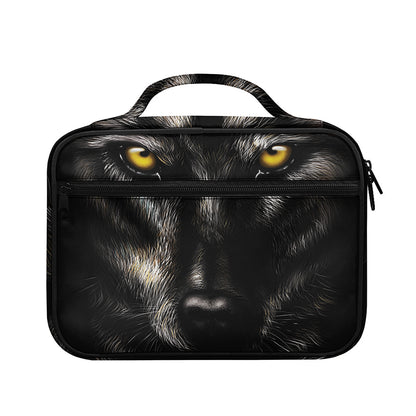 Black Wolf Portrait Print Briefcase Bible Bag