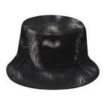 Black Wolf Portrait Print Bucket Hat